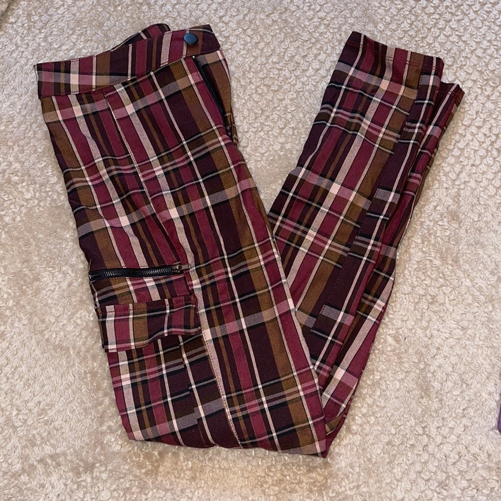 🆕 Chocolate brand cherry plaid pants
